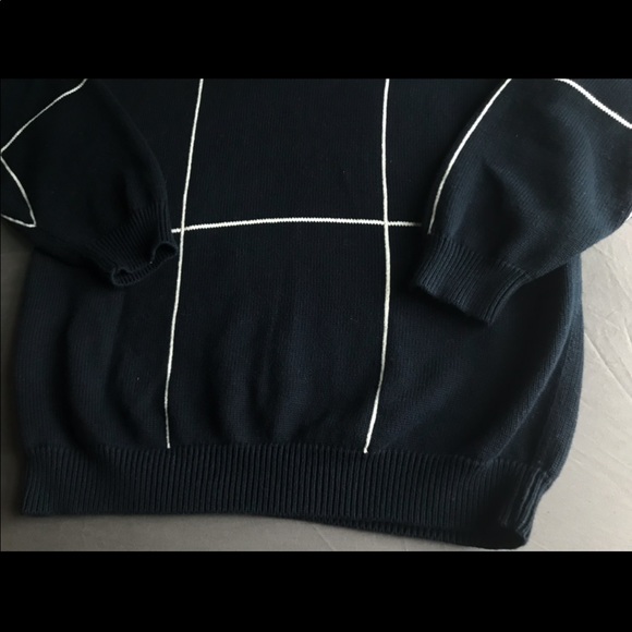 Nautica Dark Navy Blue and White Crewneck Sweater - Picture 3 of 8